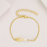 Minimalist Custom Name Bracelet in Gold / Silver / Rose Gold Personalized Couples Bff Friendship Customized Chain Bracelet Name Bracelets