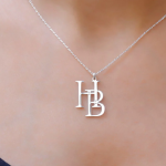 Two Interlocking Special Custom Design Letter Necklace, Personalized Double Letters Pendant, Dainty Double Initials Necklace, Unique Gifts