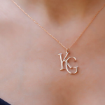Two Interlocking Special Custom Design Letter Necklace, Personalized Double Letters Pendant, Dainty Double Initials Necklace, Unique Gifts