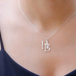 Two Interlocking Special Custom Design Letter Necklace, Personalized Double Letters Pendant, Dainty Double Initials Necklace, Unique Gifts