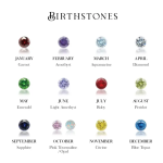 Custom Initial Bubble Necklace with Birthstone Charm