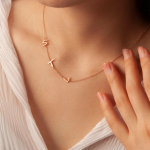 Personalized Vertical Charms and Birthstone Necklace