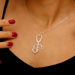 Personalized Stethoscope Necklace with Name, Nurse and Doctor Jewelry Gifts, Custom Stethoscope Pendant, Everyday Wear Medical Student Gifts