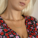 Gold Personalized Stethoscope Name Necklace , Stethoscope Name Necklace , Stethoscope Necklace With Name , Nurse Name Necklace