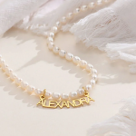 Natural Pearl Personalized Chiara Name Necklace