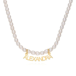 Natural Pearl Personalized Chiara Name Necklace