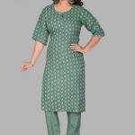 PickCell Khushi Printed Kurti With Bottom  Rayon Fabric