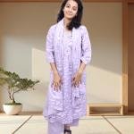 PickCell Embrodiary Work Kurti with Bottom & Printed Dupatta