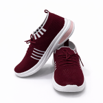 Women Lace Up Knitting Upper Sports Running, Walking, Gym Shoes for Women's & Girl's