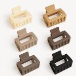 6 Pack Matte Hair Claw Clips for Women - Medium Square Nonslip Hair Clips