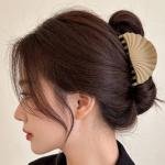 Sea Shell Matte Hair Claw Clip, Shell Shaped Hair Accessory, Non-Slip Hair Clip