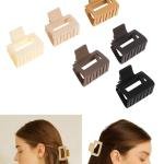 6 Pack Matte Hair Claw Clips for Women - Medium Square Nonslip Hair Clips