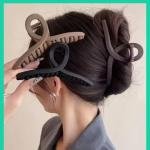Korean Stylish Hair Claw Clip for Women | Strong Grip Metal Spring Bun Clip