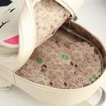 Girls Fashion Cute Cat  Leather Mini Casual Backpack Bags For School, College, Tuition, Office