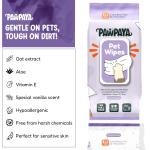 Pet Wipes for Dogs & Cats | 5-in-1 Aloe Vera, Oat Extract & Vitamin E Grooming Wipes | Soft Cleaning Wipes for Paws, Face, Ears & Coat