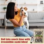 Chip Chops Sushi Rolls Dog Treats, Highly Nutritional & Digestible Snacks for Training and Rewards, Suitable for All Dog Breeds, 70g Each