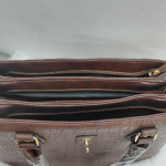 Leather hand bag With 3 partion
