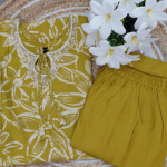 3 piece set Kurti, bottom, dupatta Kurti fully ariya work sequence