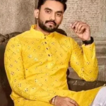 Gorgeous Trendy Mirror Work Kurta for mens men's kurta wedding kurta