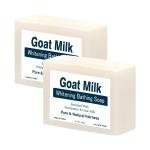 Goat Milk White Soap for Women and Men 100gm Bathing Soap Bar (2 Pcs)