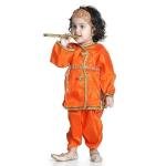 Krishna Dress for Baby Boys & Girls | Janmashtami Ethnic Costume Set with Dhoti, Kurta & Headband | Traditional Fancy Dress for Kids