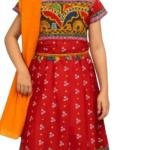 Traditional Gujarati Embroidered Lehenga Choli Set for Girls – Ethnic Wear with Dupatta