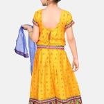 Traditional Gujarati Embroidered Lehenga Choli Set for Girls – Ethnic Wear with Dupatta
