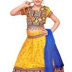 Traditional Gujarati Embroidered Lehenga Choli Set for Girls – Ethnic Wear with Dupatta