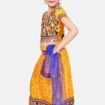 Traditional Gujarati Embroidered Lehenga Choli Set for Girls – Ethnic Wear with Dupatta