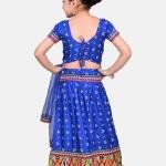 Traditional Gujarati Embroidered Lehenga Choli Set for Girls – Ethnic Wear with Dupatta