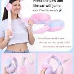 Moving ear Bunny Earmuffs for Girls, Boys, Women, Chu chu sounds, Soft Warm Plush Faux Fur Ear Warmers for Cold Weather Multi-colour