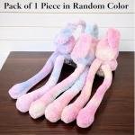 Fur Earmuffs with Long Ties, Soft Plush Winter Ear Warmers, Portable Lightweight, Random Colour, 1 Piece