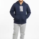 Blue Foma Zipper Faujibhai Hoodie for Boys