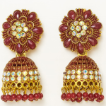 Small Oxidize Earring Gold Plated Jhumka For Girls And Women