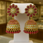 Small Oxidize Earring Gold Plated Jhumka For Girls And Women