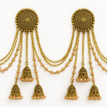 Traditional Gold-Plated Bahubali Long Chain Jhumka Earrings ✅