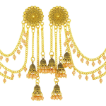Gold-Plated Traditional Bahubali-Style Jhumka Earrings ✅