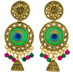 Mor Pankh Traditional Gold-Plated Brass Jhumki Earrings ✅
