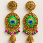 Mor Pankh Traditional Gold-Plated Brass Jhumki Earrings ✅
