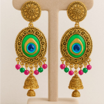 Mor Pankh Traditional Gold-Plated Brass Jhumki Earrings ✅