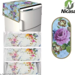 HD Premium Quality Fridge cover for Top with 1 Pec of handle and 3 pec of fridge mat - set of 5 pec