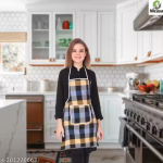 NICASA Kitchen Apron- Waterproof /Oil-Proof - Adjustable Aprons with Pockets for Women Men Washable - Pack of 1 (color As per availability)