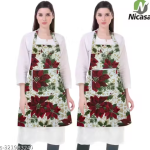 Kitchen Apron- Waterproof /Oil-Proof - Adjustable Aprons with Pockets for Women Men Washable - Pack of 2 (color As per availibility)