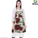 Kitchen Apron- Waterproof /Oil-Proof - Adjustable Aprons with Pockets for Women Men Washable - Pack of 1 (color As per availibility)