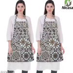 Kitchen Apron- Waterproof /Oil-Proof - Adjustable Aprons with Pockets for Women Men Washable - Pack of 2 (color As per availibility)