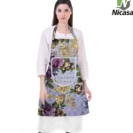 Kitchen Apron- Waterproof /Oil-Proof - Adjustable Aprons with Pockets for Women Men Washable - Pack of 1 (color As per availibility)