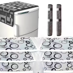 Nicasa HD Premium Quality combo of fridge top with 2 pec handle, and 6 mats-set of 9 pieces