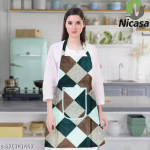 Kitchen Apron- Waterproof /Oil-Proof - Adjustable Aprons with Pockets for Women Men Washable - Pack of 2 (color As per availibility)