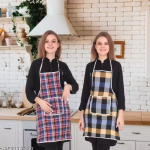 NICASA Kitchen Apron- Waterproof /Oil-Proof - Adjustable Aprons with Pockets for Women Men Washable - Pack of 2 (color As per availibility)