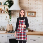 NICASA Kitchen Apron- Waterproof /Oil-Proof - Adjustable Aprons with Pockets for Women Men Washable - Pack of 1 (color As per availibility)